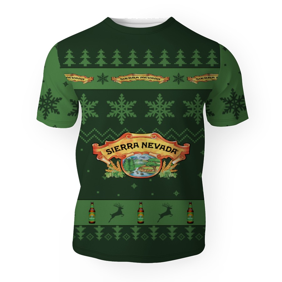 sierra nevada merry christmas unisex gift fan 3d unisex t shirt 1 Sierra Nevada Merry Christmas Unisex Gift Fan-3D Unisex T-Shirt - Image 1