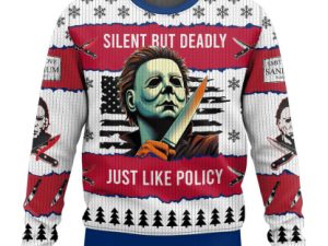Silent But Deadly Halloween 1978 Horror Ugly Christmas Sweater - Image 1