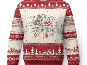 Skeleton Ugly Christmas Sweater Dead Inside But Jolly Af Xmas Vibe Funny - Image 1