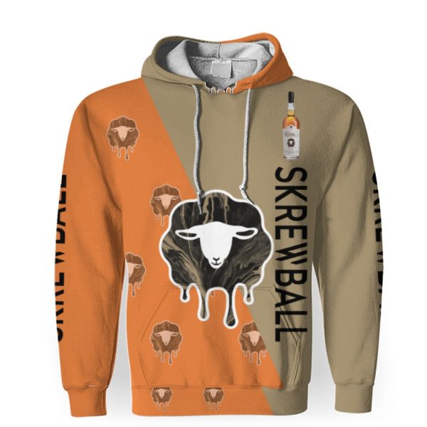 Skrewball And Pattern Logo-3D Unisex Hoodie - Image 1