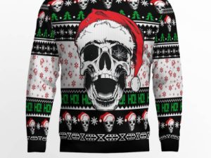 Skull Xmas Ugly Christmas Sweater - Image 1