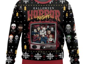 Slasher Collection Halloween Ugly Christmas Sweater - Image 1