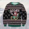 Slayer And Rocker Santa Ugly Christmas Sweater - Image 1