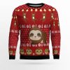Sloth Lover Ugly Christmas Sweater - Image 1