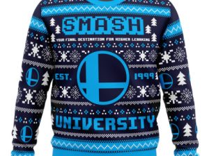 Smash University Super Smash Bros Ugly Christmas Sweater - Image 1