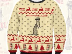 Sneaky Weasel Craft Lager Ugly Christmas Sweater - Image 1