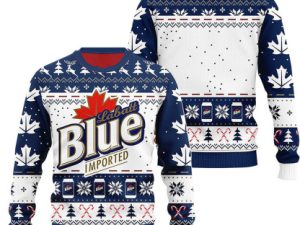 Snowflakes Labatt Blue Ugly Christmas Sweater Holiday Gift - Image 1