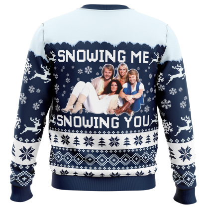 snowing me snowing you abba ugly christmas sweater 2 Snowing Me Snowing You Abba Ugly Christmas Sweater - Image 2