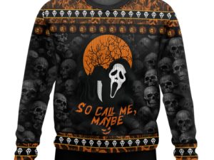 So Call Me May Be Scream Horror Ugly Christmas Sweater - Image 1