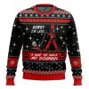 Sorry Im Late I Had To Walk My Dogpool Deadpool Ugly Christmas Sweater - Image 1