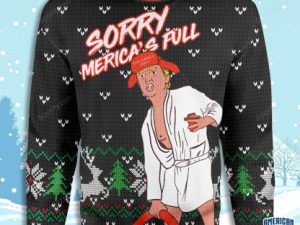 Sorry Mericas Full T Christmas Sweater Kv Unisex Funny Ugly Christmas Sweater - Image 1
