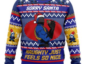 Sorry Santa Cobra Commander Gi Joe Ugly Christmas Sweater - Image 1