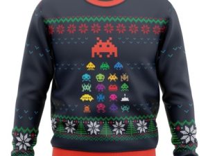 Space Invaders Ugly Christmas Sweater - Image 1