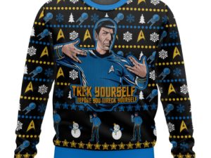 Spock Trek Yourself Before You Wreck Yourself St Ugly Christmas Sweater - Image 1
