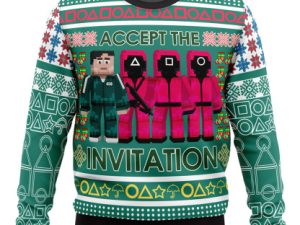 Squid Game Invitation Ugly Christmas Sweater - Image 1