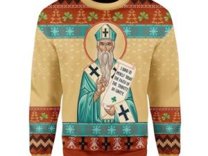 St Patrick Ugly Christmas Sweater - Image 1
