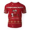 Stella Artois American Merry Christmas, Snoopy House Cute Fan Gift-3D Unisex T-Shirt - Image 1