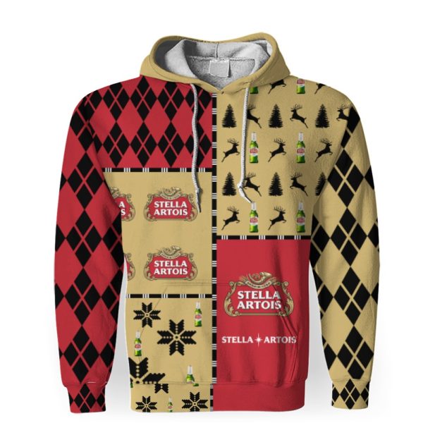 Stella Artois Merry Christmas And -3D Unisex Hoodie - Image 1
