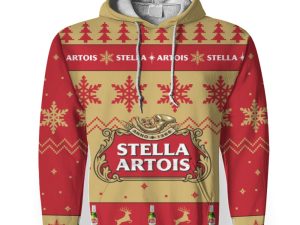 Stella Artois Merry Christmas Unisex Gift Fan-3D Unisex Hoodie - Image 1