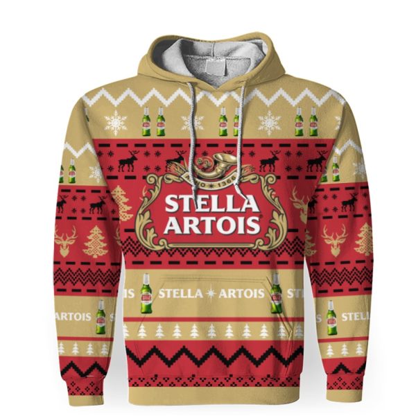 Stella Artois Shirts Beer Vintage Logo-3D Unisex Hoodie - Image 1
