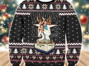 Step Brothers Boats Hoes Ugly Christmas Sweater - Image 1