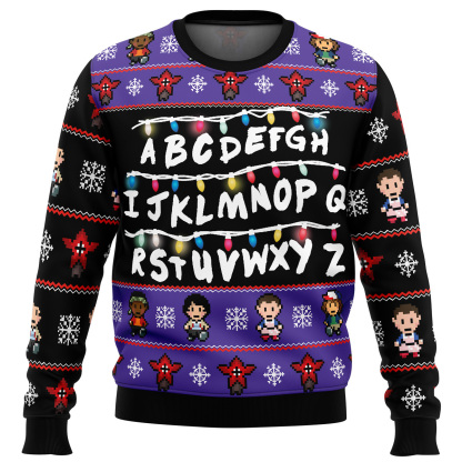 stranger things ugly christmas sweater 1 Stranger Things Ugly Christmas Sweater - Image 1