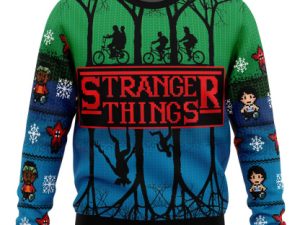 Stranger Things Ugly Christmas Sweater Holiday Gift - Image 1