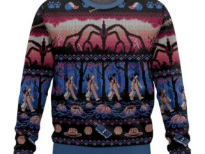 Stranger Things Ugly Christmas Sweater Present - Image 1