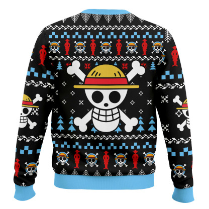 straw hat pirates one piece ugly christmas sweater 2 Straw Hat Pirates One Piece Ugly Christmas Sweater - Image 2