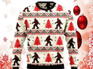 Stylish Bigfoot Ugly Christmas Sweater - Image 1