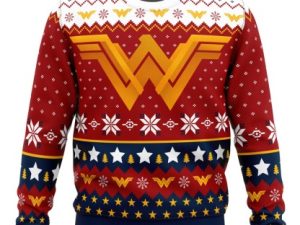 Super Heroes Wonder Woman Ugly Christmas Sweater - Image 1