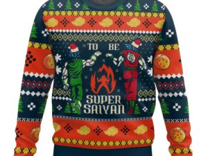 Super Saiyan Dragon Ball Ugly Christmas Sweater - Image 1