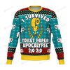 Survived Toilet Paper Apocalypse 2020 Knitted Ugly Christmas Sweater - Image 1