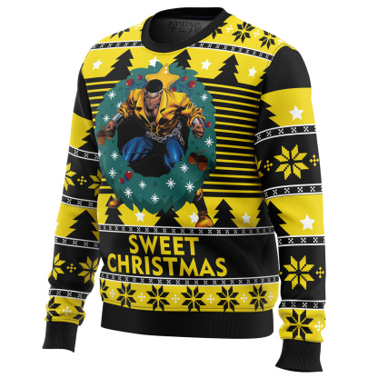 sweet christmas luke cage ugly christmas sweater 2 Sweet Christmas Luke Cage Ugly Christmas Sweater - Image 2