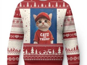 T Cat Ugly Christmas Sweater Cute Cats For T American - Image 1
