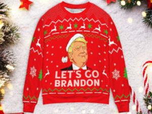 T Lets Go Brandon Christmas Sweater Unisex Funny Ugly Christmas Sweater - Image 1