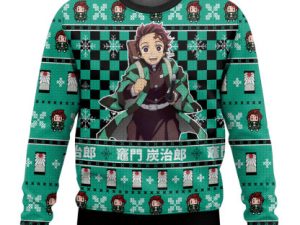 Tanjiro Demon Slayer Ugly Christmas Sweater - Image 1