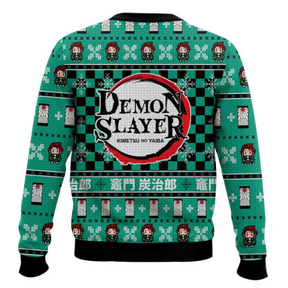 tanjiro demon slayer ugly christmas sweater 2 Tanjiro Demon Slayer Ugly Christmas Sweater - Image 2