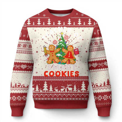 teacher of smart cookies christmas gingerbread man ugly christmas sweater 1 Teacher Of Smart Cookies Christmas Gingerbread Man Ugly Christmas Sweater - Image 1