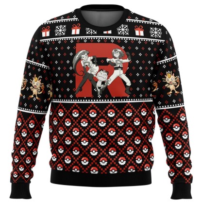 team rocket ugly christmas sweater 1 Team Rocket Ugly Christmas Sweater - Image 1