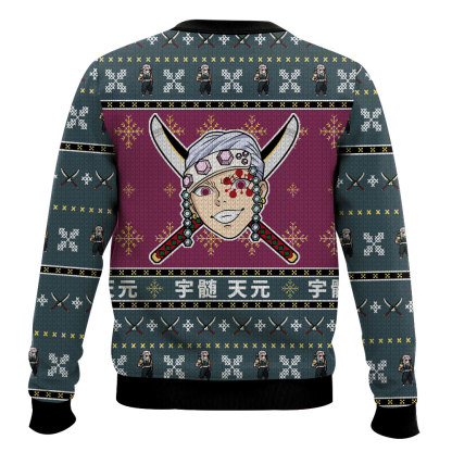 tengen uzui demon slayer ugly christmas sweater 2 Tengen Uzui Demon Slayer Ugly Christmas Sweater - Image 2