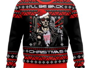 Terminator Ill Be Back A Very Cyber Ugly Christmas Sweater - Image 1