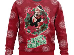 Terrifier Happy Holidays Ugly Christmas Sweater - Image 1