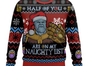 Thanos Ugly Christmas Sweater Holiday Gift - Image 1