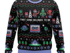 That Song Belongs To Me Guardians Of The Galaxy Christmas Ugly Christmas Sweater - Image 1