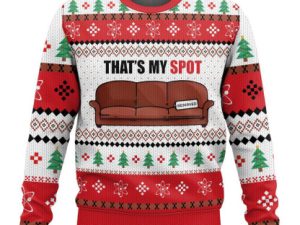 Thats My Spot Sheldon Cooper The Big Bang Theory Ugly Christmas Sweater - Image 1