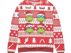 The Best Selling Ninja Turtles Christmas Knitting Pattern Ugly Christmas Sweater - Image 1
