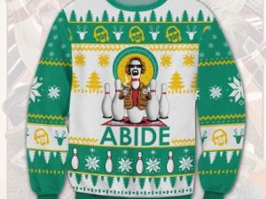 The Big Lebowski Abide Ugly Christmas Sweater - Image 1