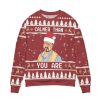 The Big Lebowski Calmer Than You Are Ugly Christmas Sweater Holiday Gift - Image 1
