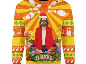 The Big Lebowski Hippie All Over Printed Ugly Christmas Sweater - Image 1